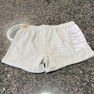 PINK Victoria's Secret Light Gray Shorts NWT L
